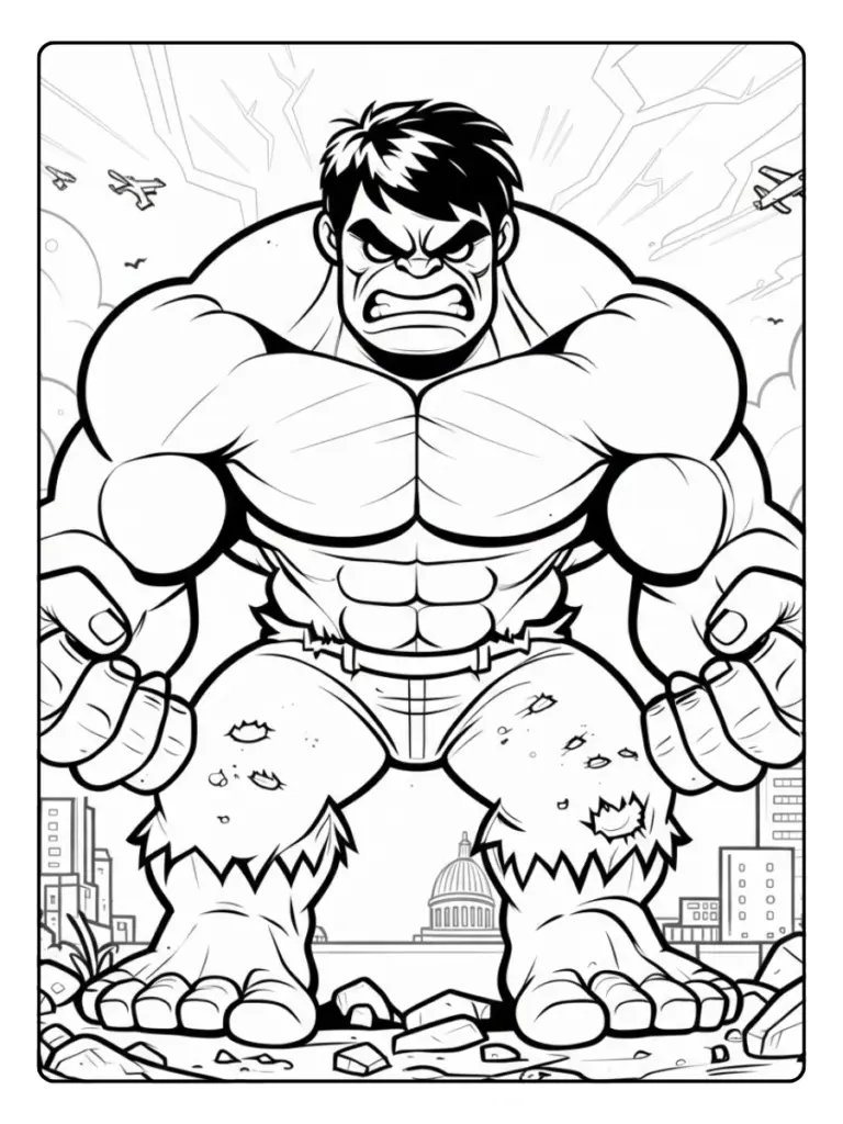 Desenho do Hulk para Colorir
