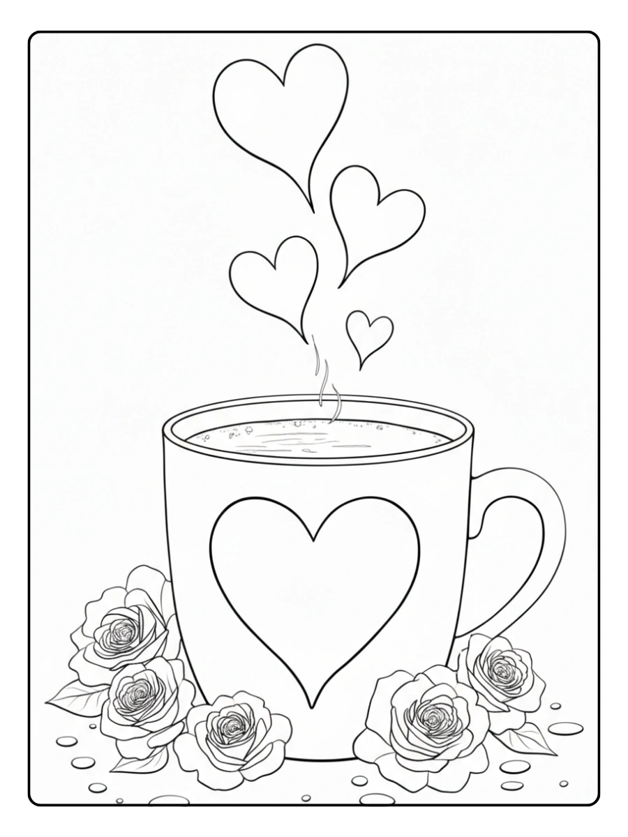 Desenhos para colorir do Dia dos Namorados