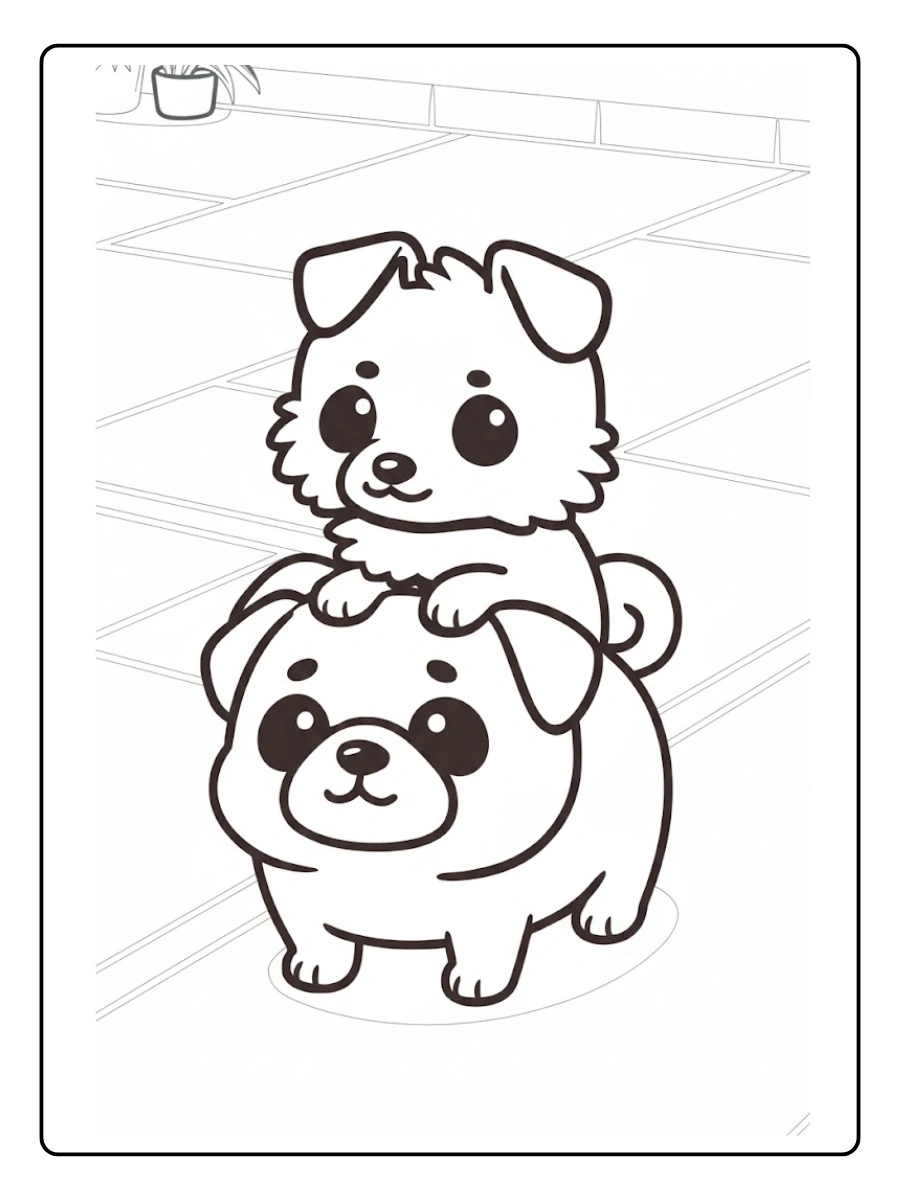 desenho de cachorro fofo para colorir (1)