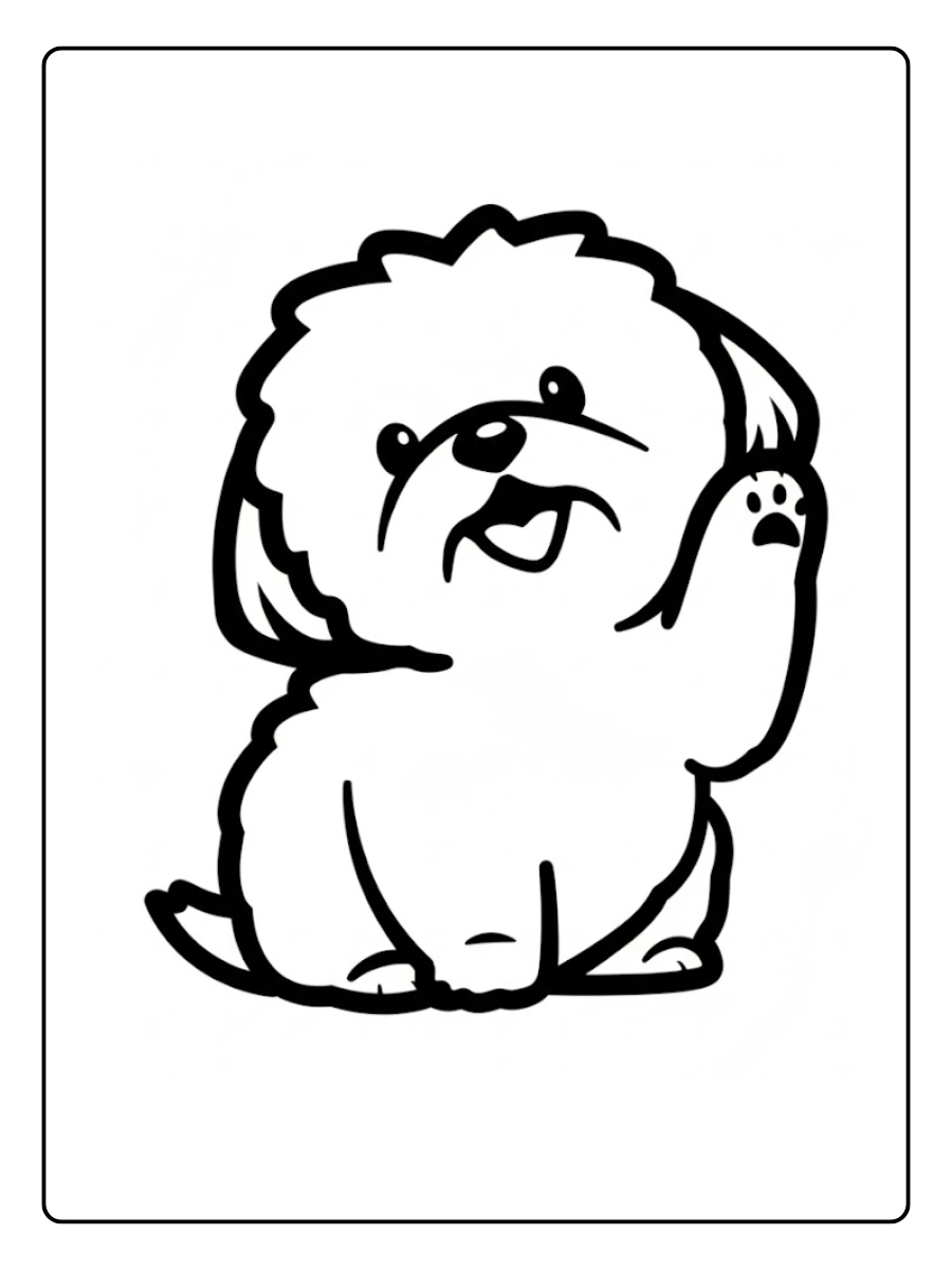 desenho de cachorro fofo para colorir (10)