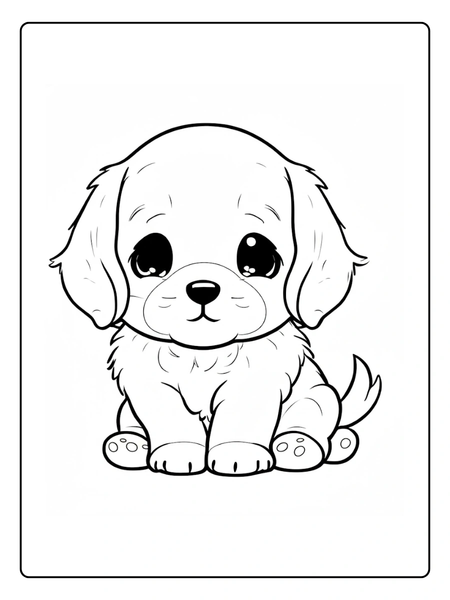 desenho de cachorro fofo para colorir (12)