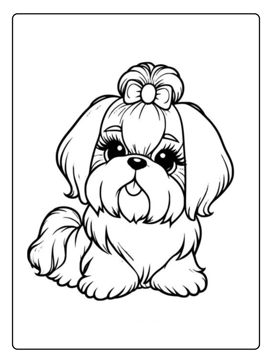 desenho de cachorro fofo para colorir (14)