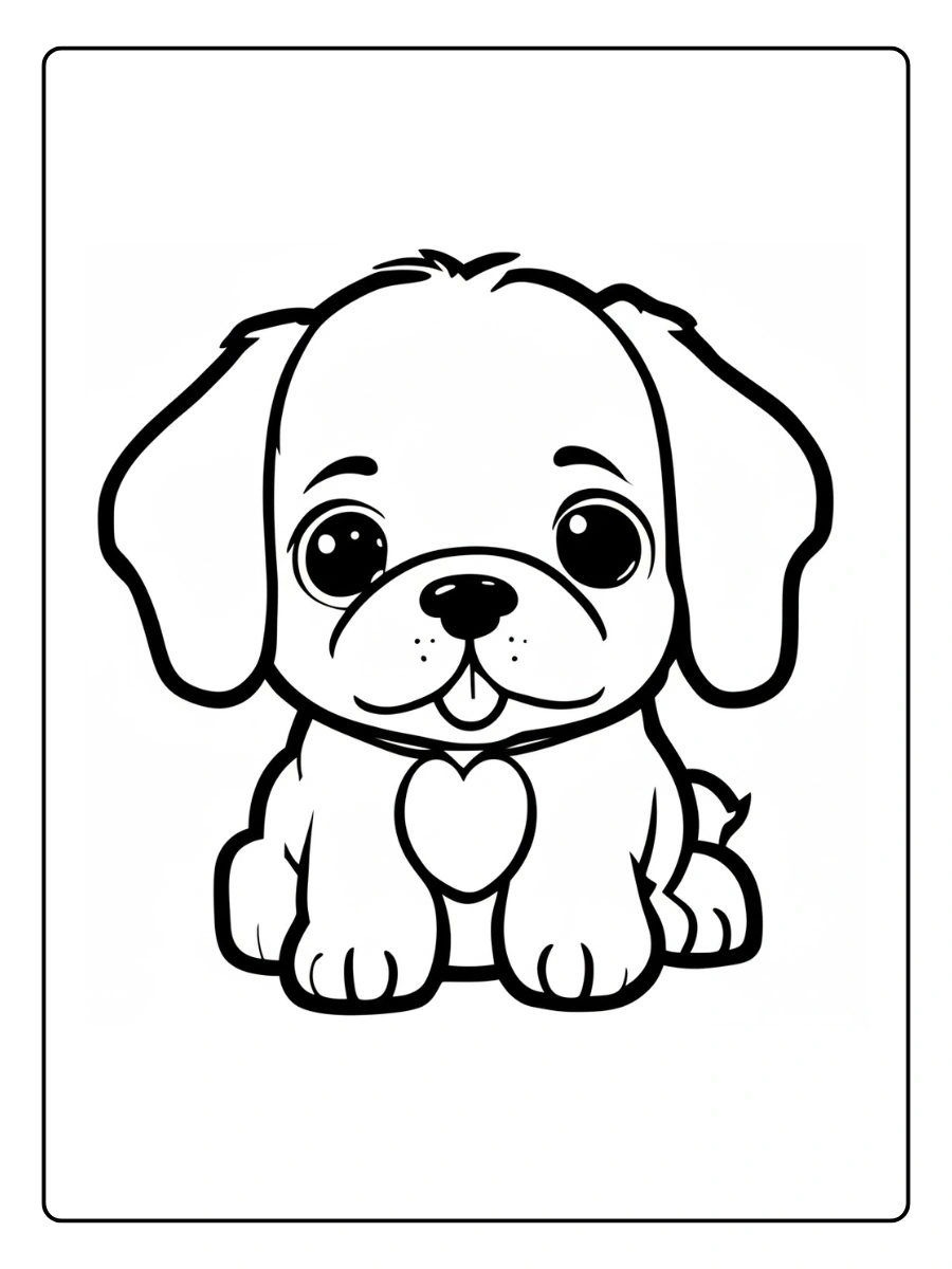 desenho de cachorro fofo para colorir (15)