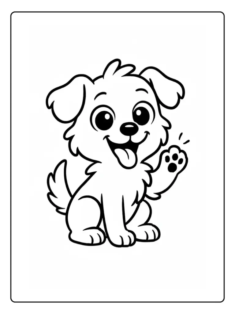 desenho de cachorro fofo para colorir (4)