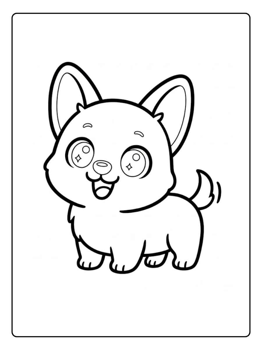 desenho de cachorro fofo para colorir (5)
