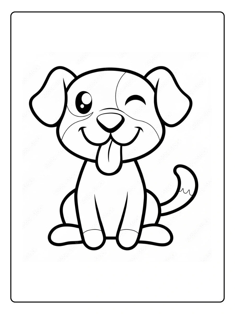 desenho de cachorro fofo para colorir (7)