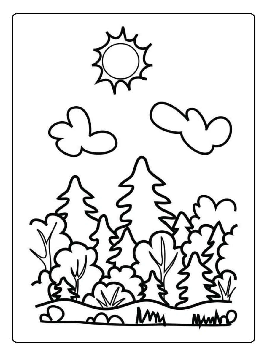 desenho de floresta para colorir (2)