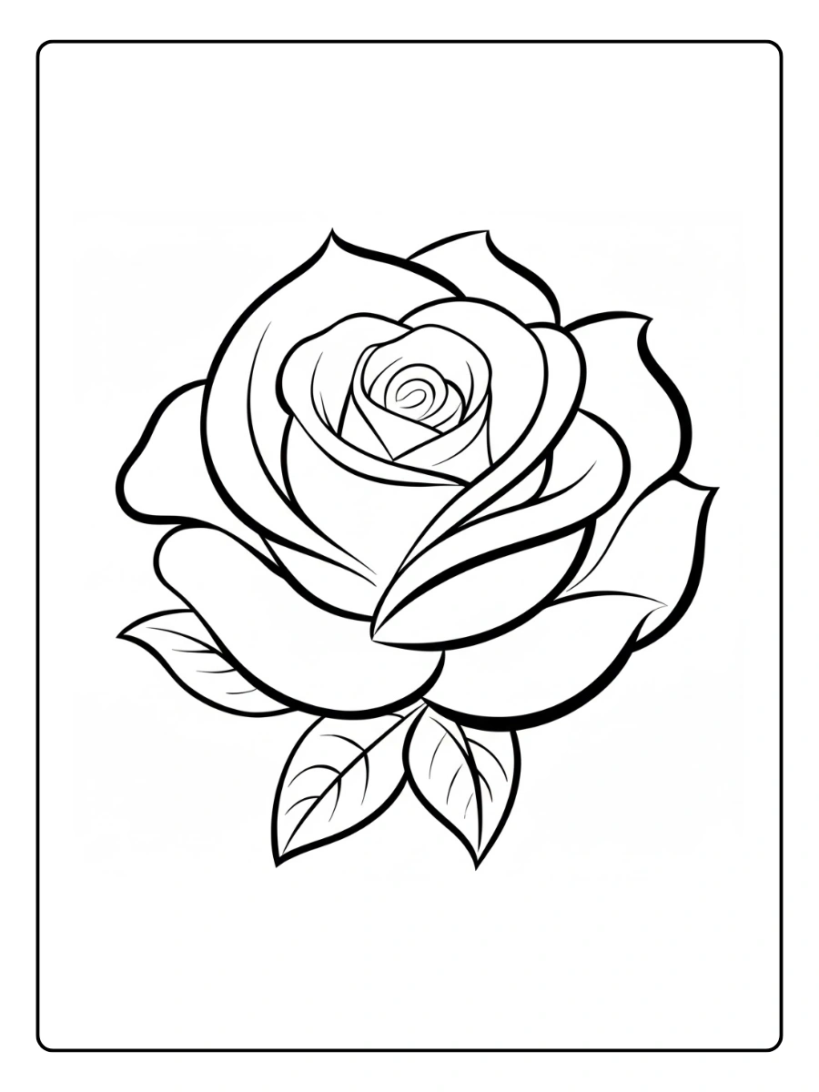 desenho de rosa para colorir (1)