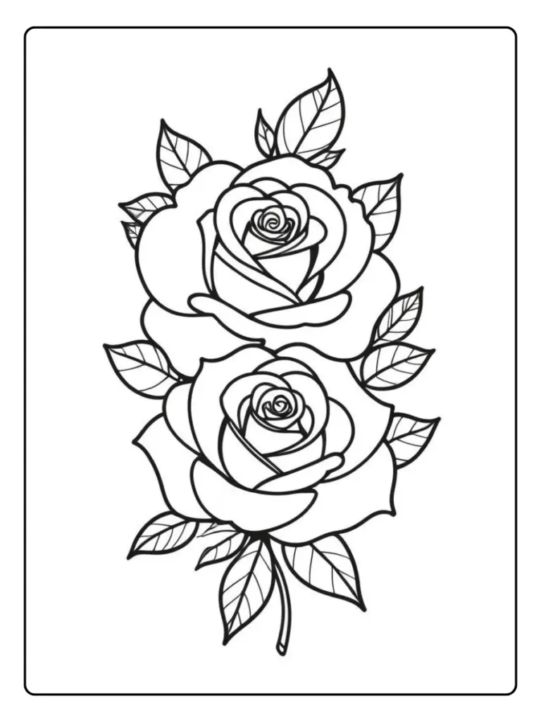 desenho de rosa para colorir (11)