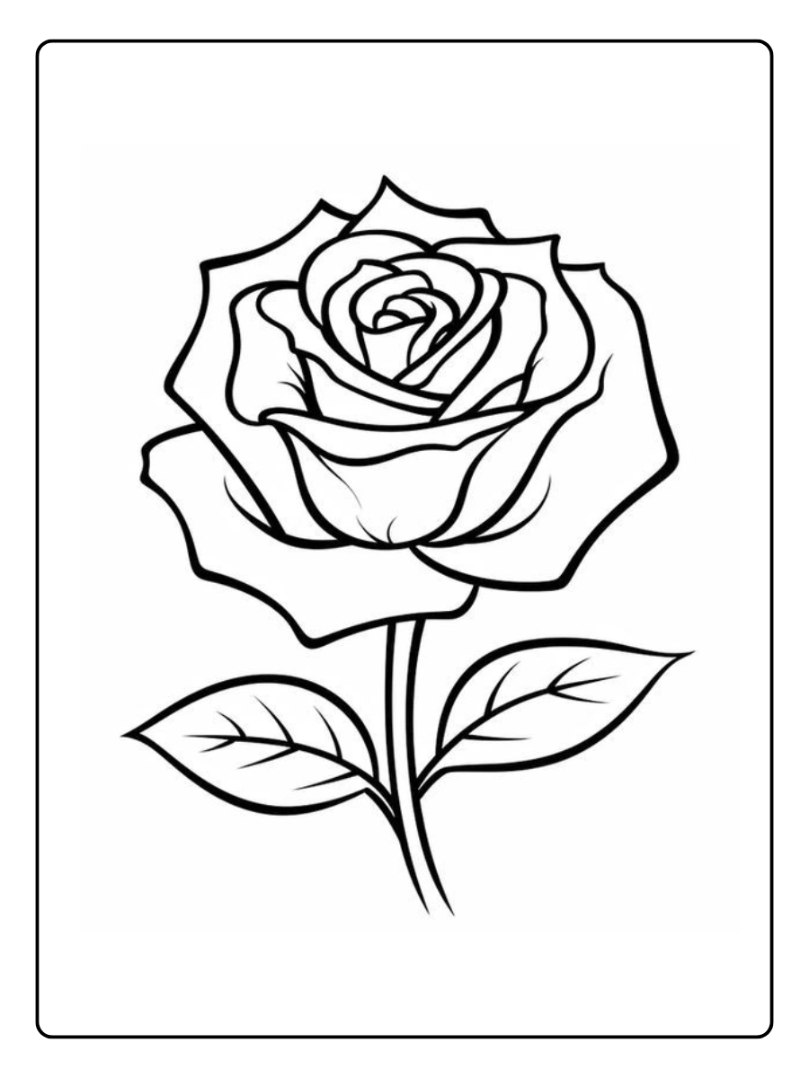 desenho de rosa para colorir (14)