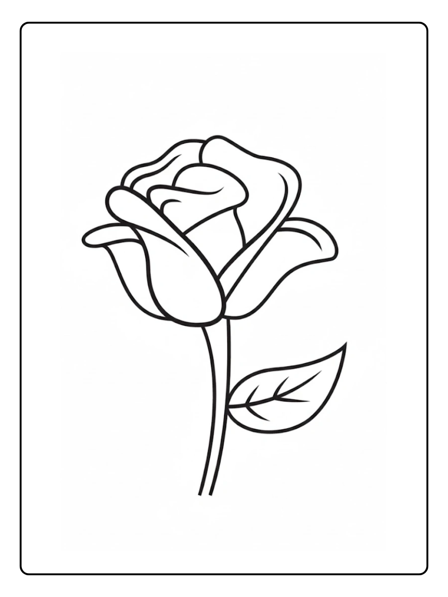 desenho de rosa para colorir (5)