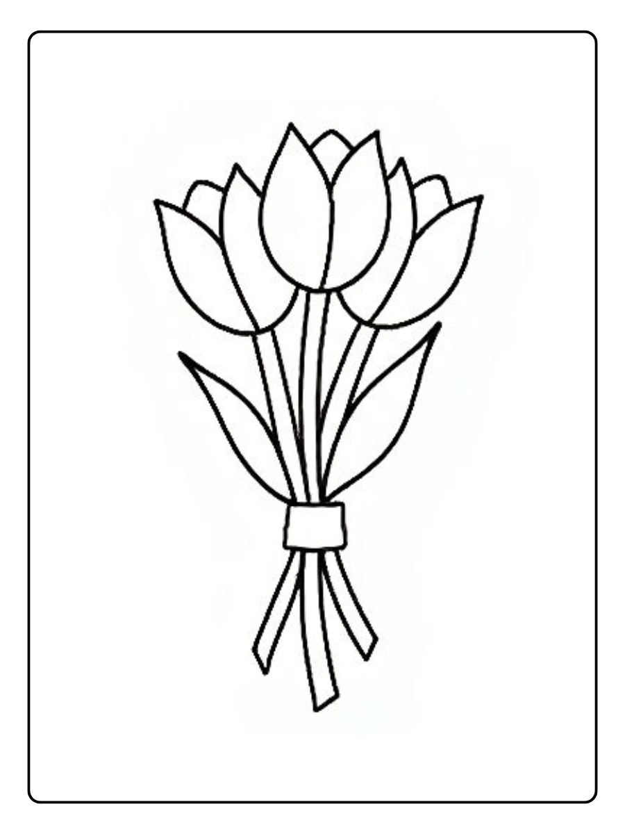 desenho de tulipa para colorir (1)