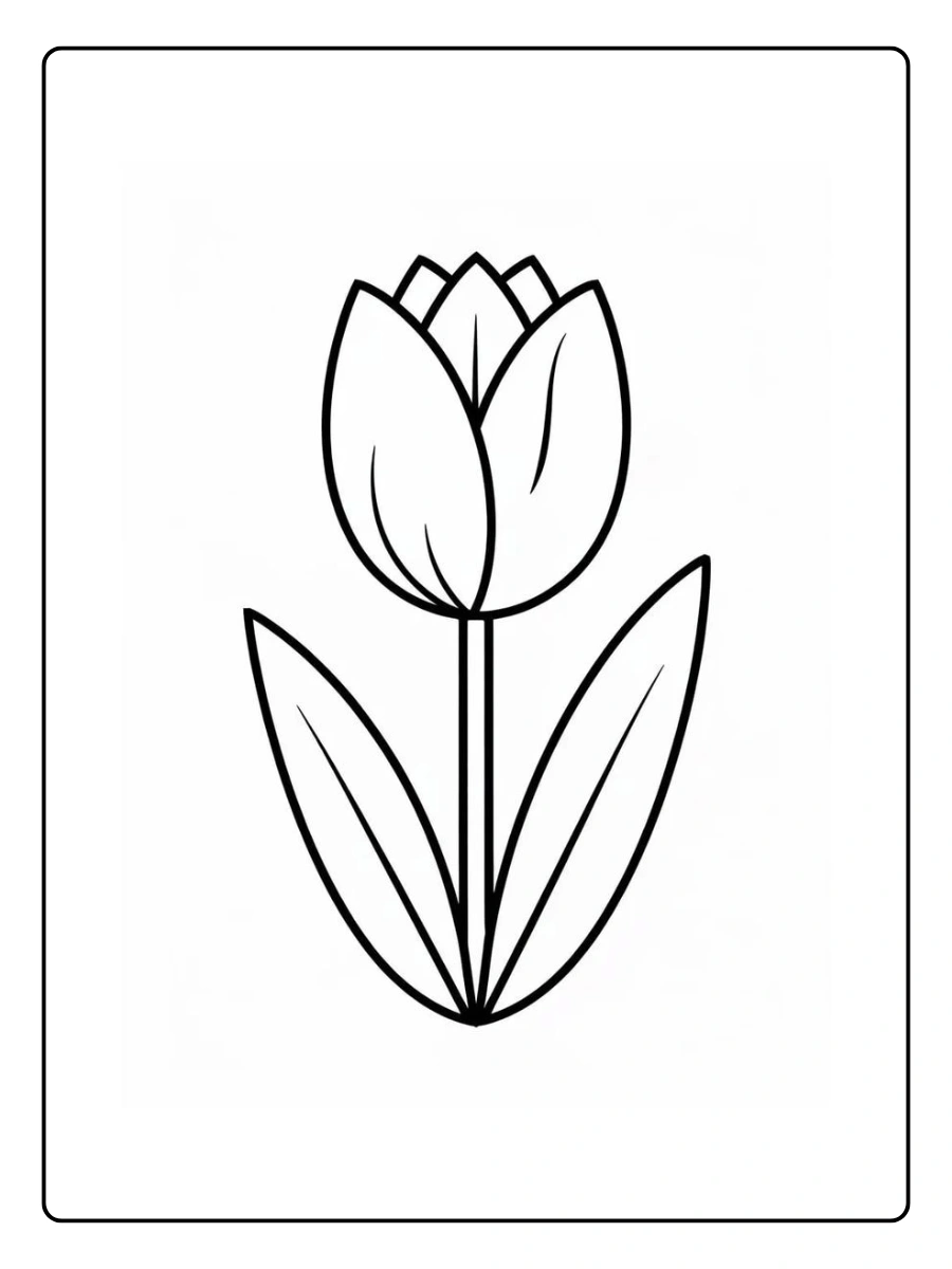 desenho de tulipa para colorir (15)