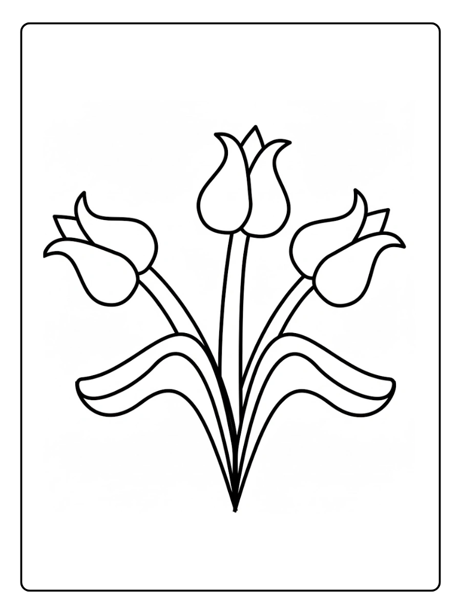 desenho de tulipa para colorir (2)