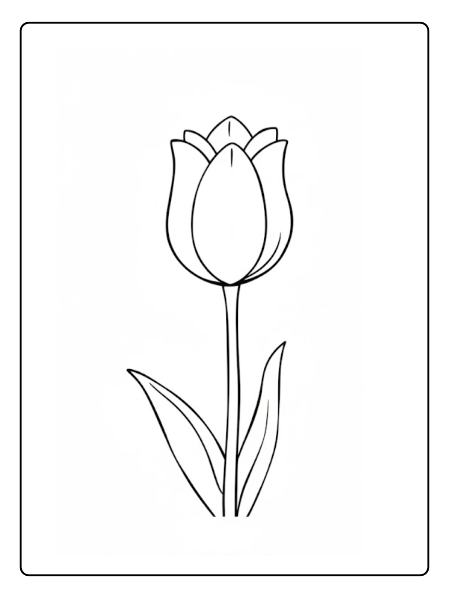 desenho de tulipa para colorir (3)