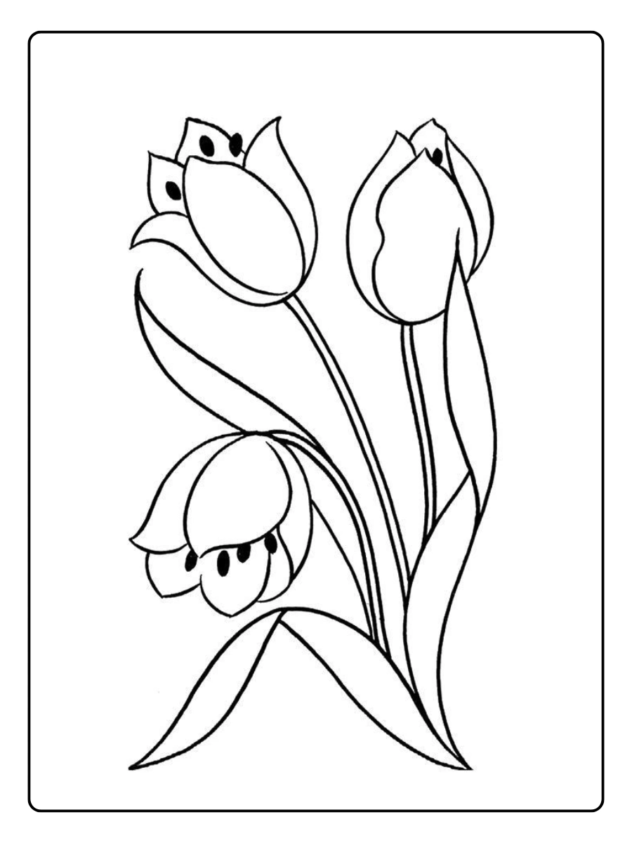 desenho de tulipa para colorir (4)