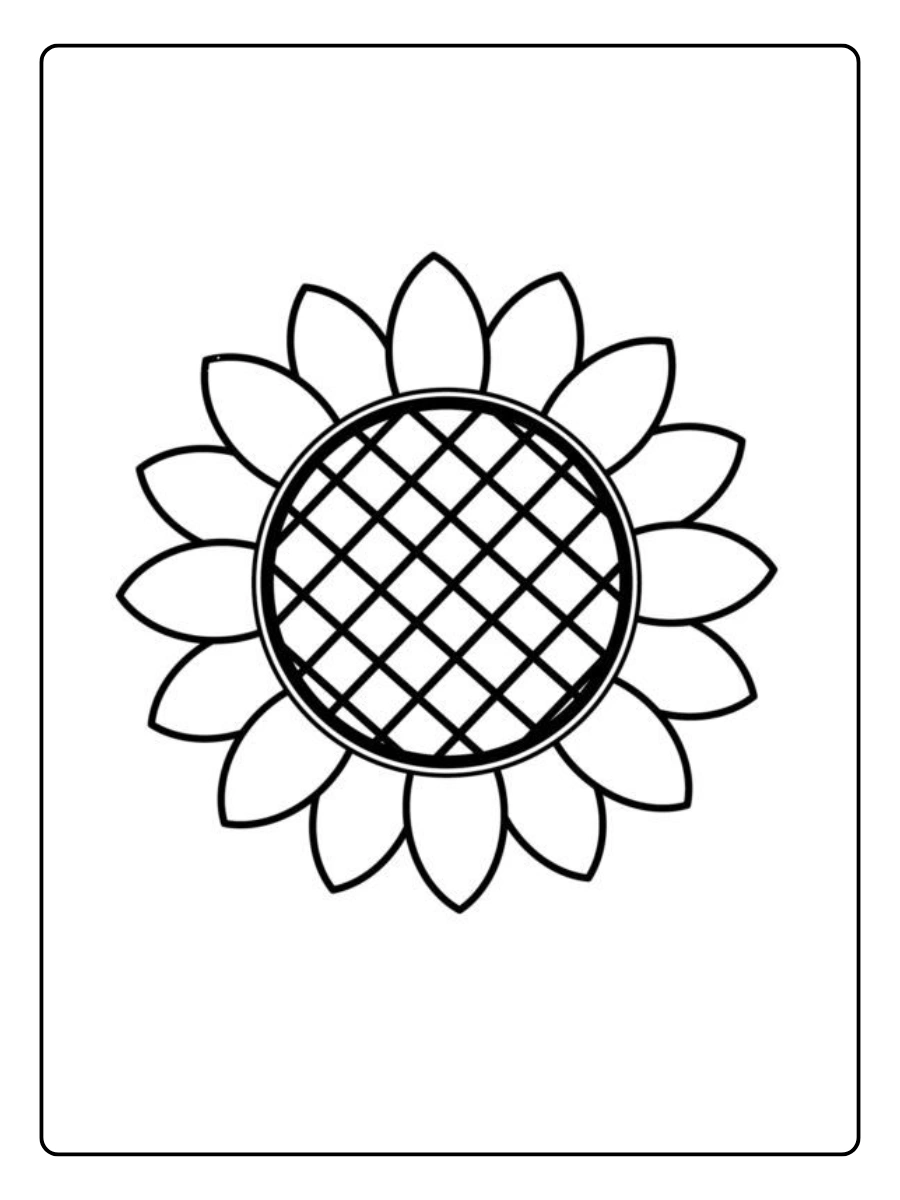 desenho de um girassol para colorir (1)