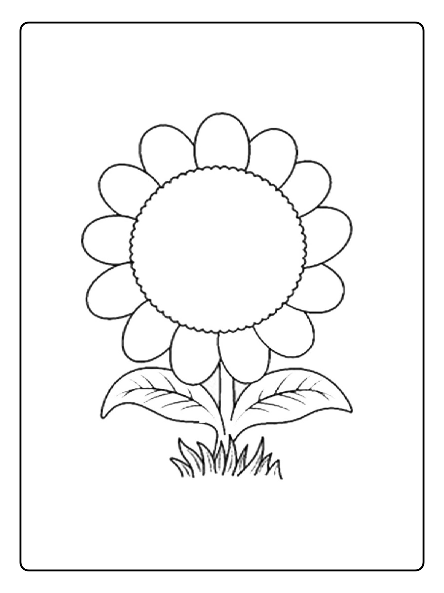 desenho de um girassol para colorir (12)