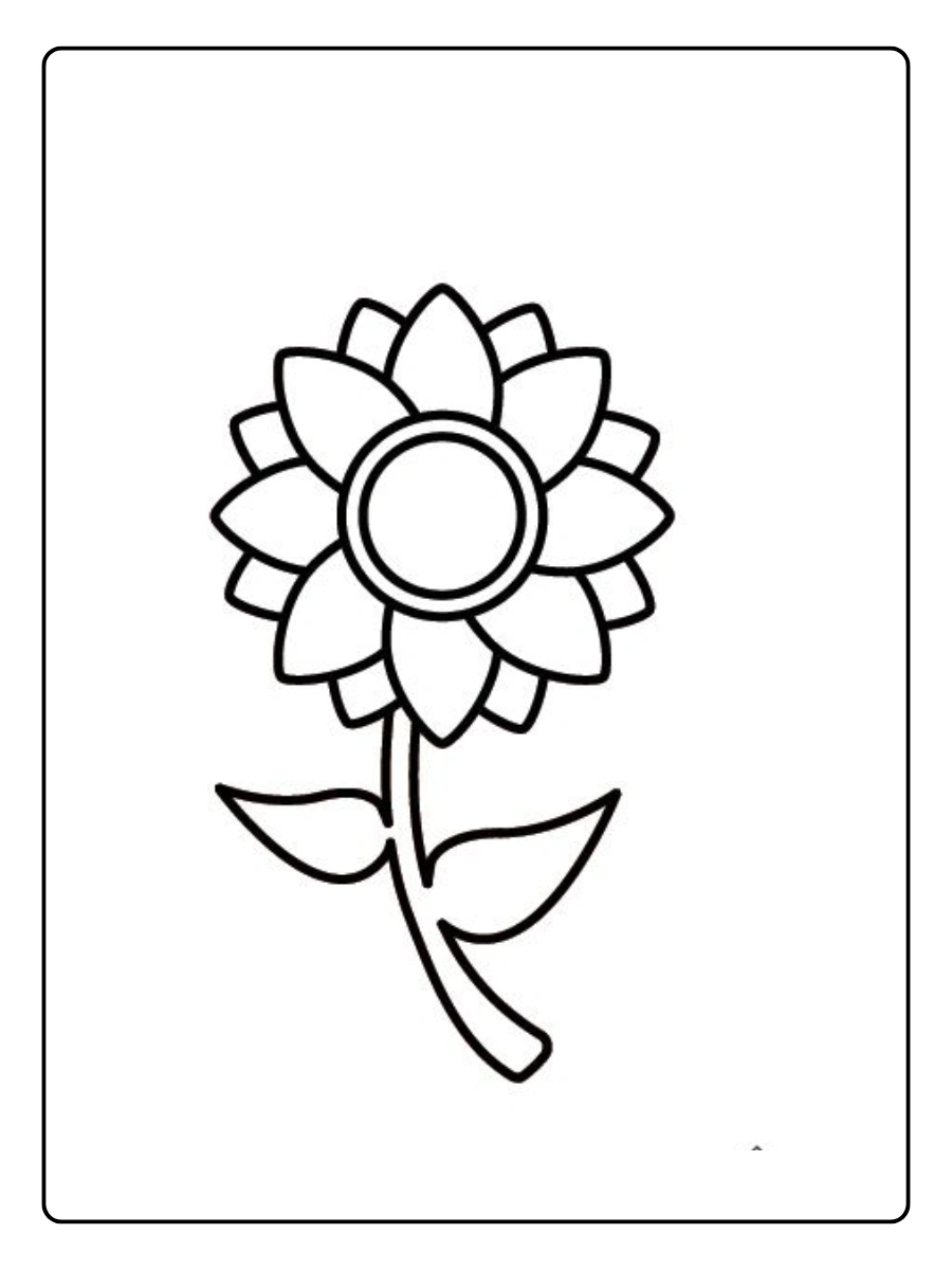 desenho de um girassol para colorir (2)