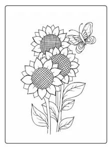 desenho de um girassol para colorir (8)