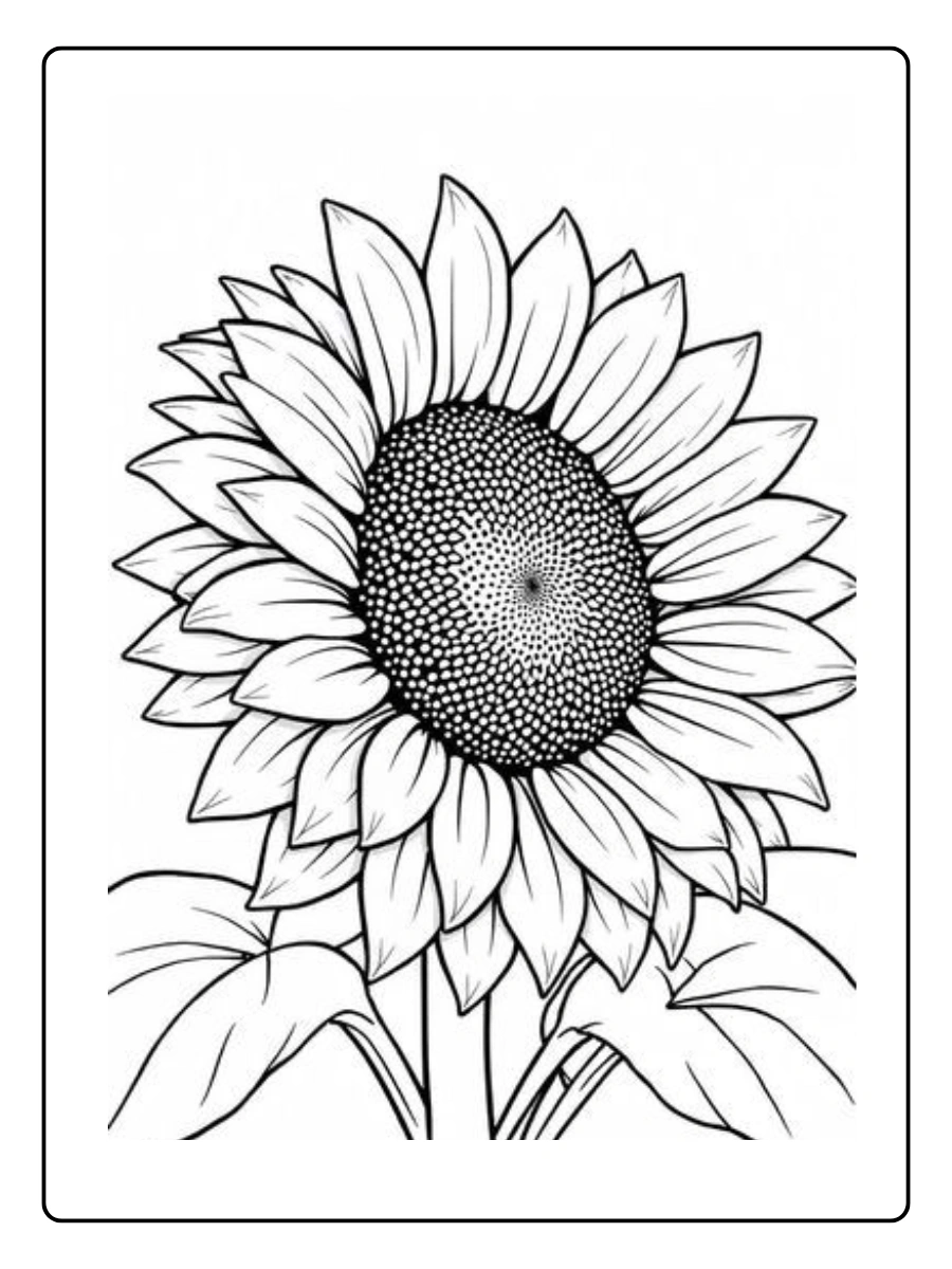 desenho de um girassol para colorir (9)