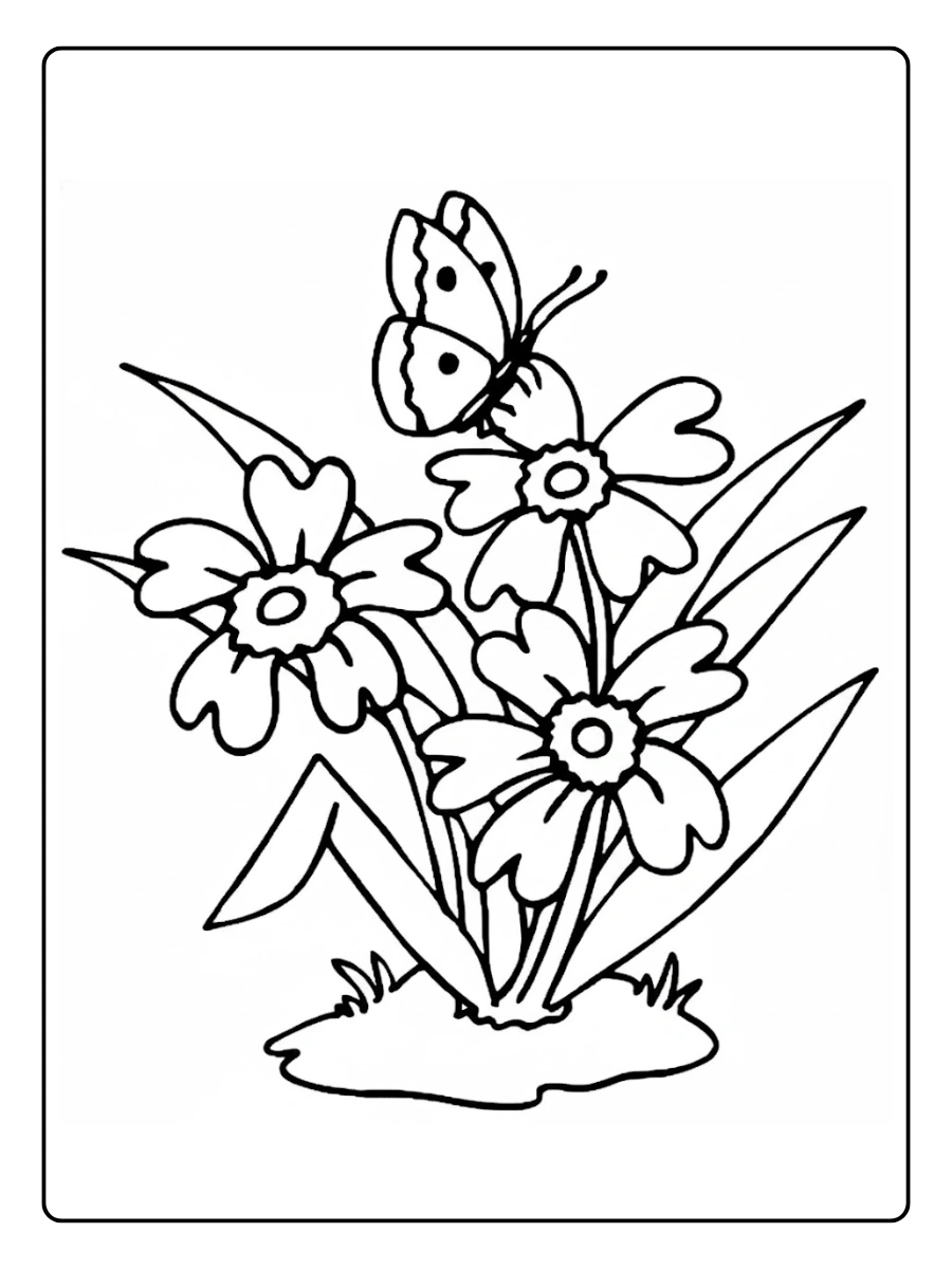 desenhos para colorir flores e borboletas (2)