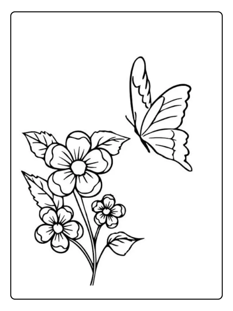 desenhos para colorir flores e borboletas (4)