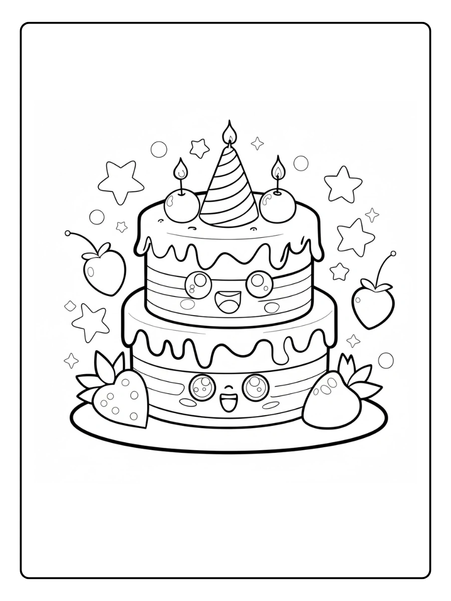 desenhos para colorir kawaii bolo (11)