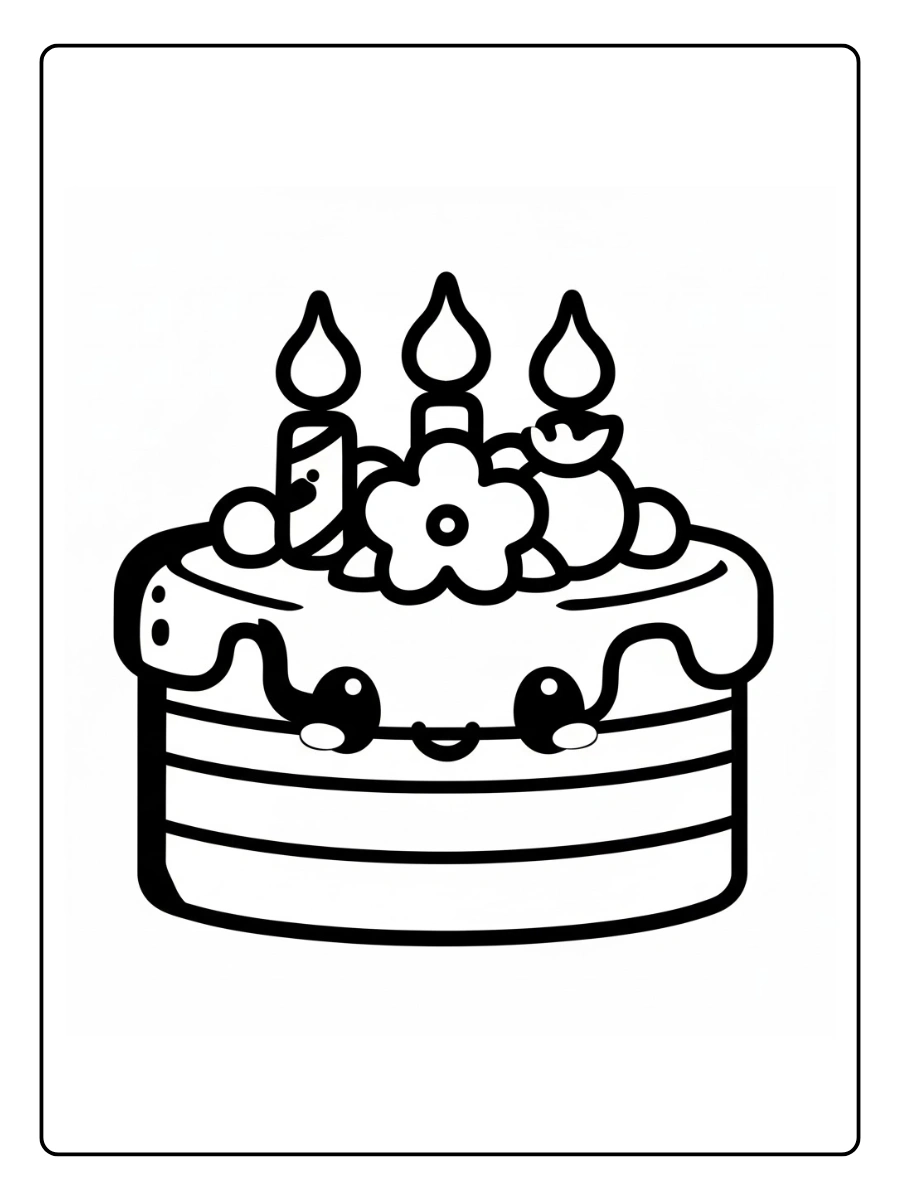 desenhos para colorir kawaii bolo (2)