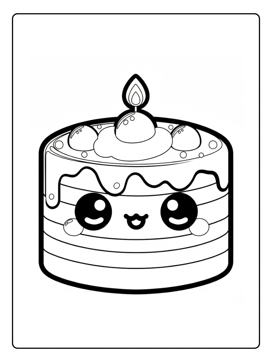 desenhos para colorir kawaii bolo (6)