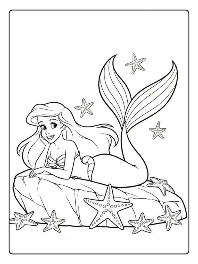 desenho ariel para colorir (2)