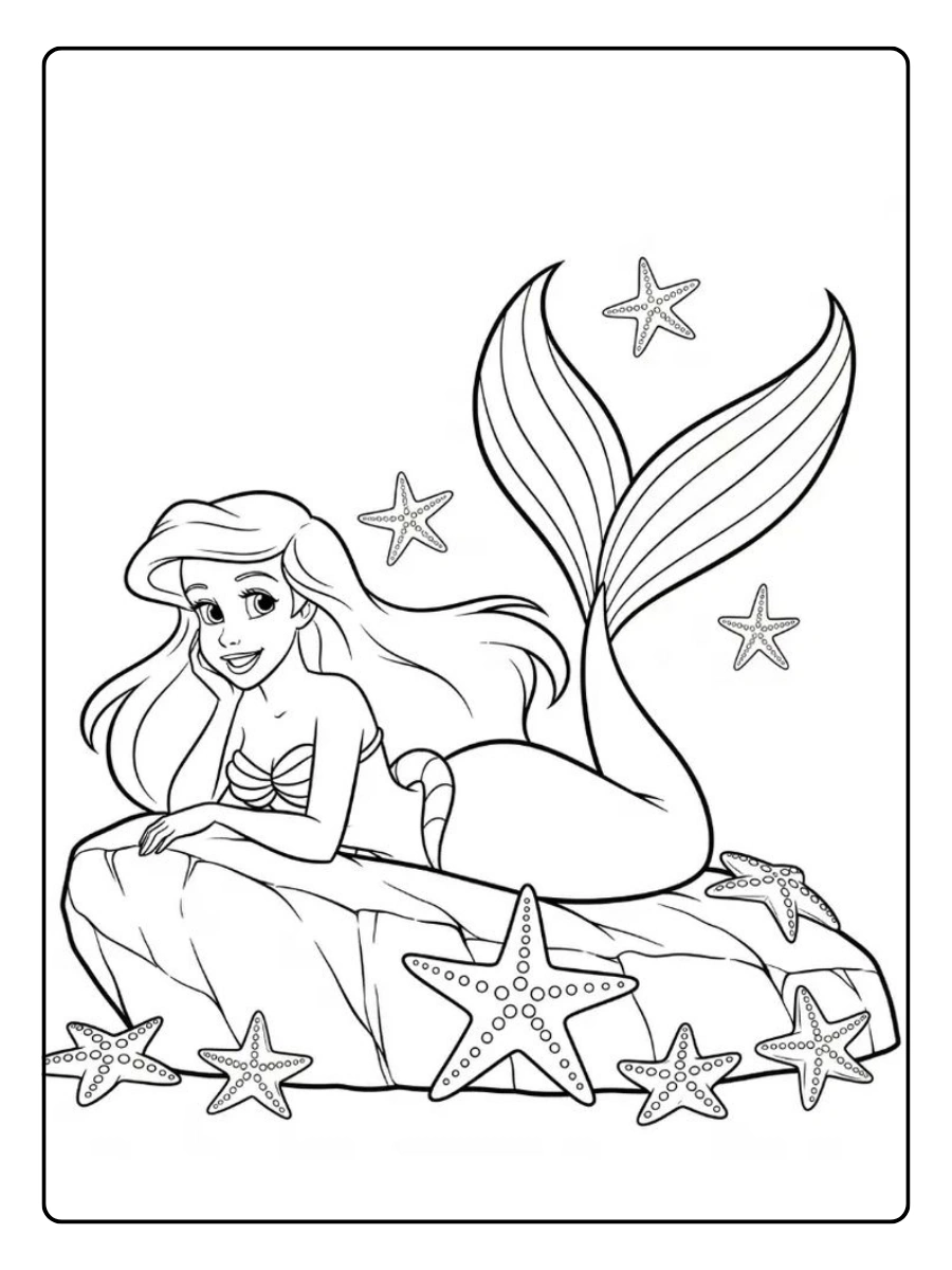 desenho ariel para colorir (2)