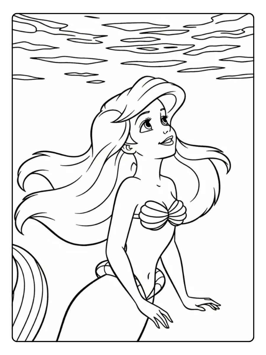 desenho ariel para colorir (3)