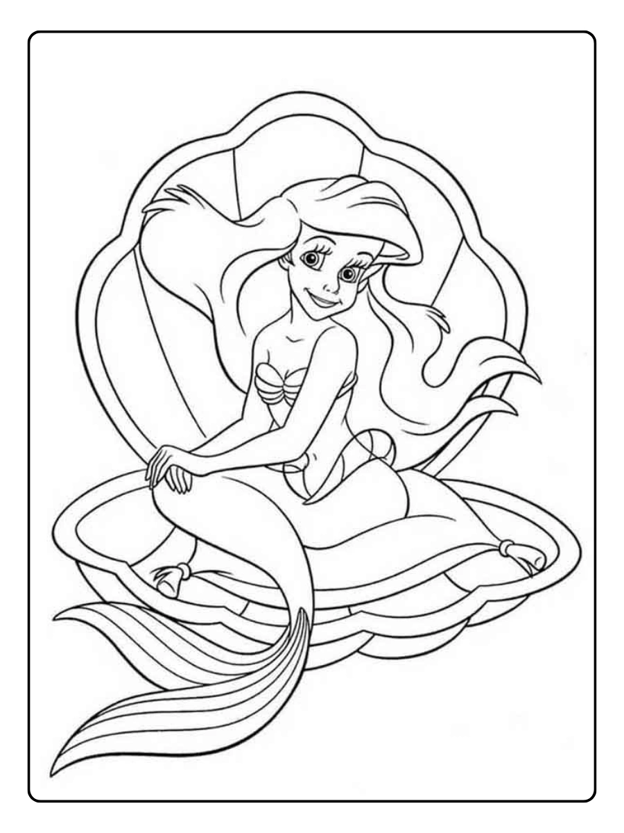 desenho ariel para colorir