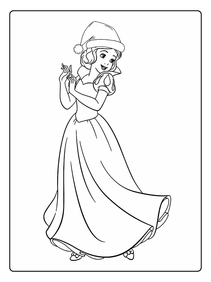 desenho branca de neve para colorir