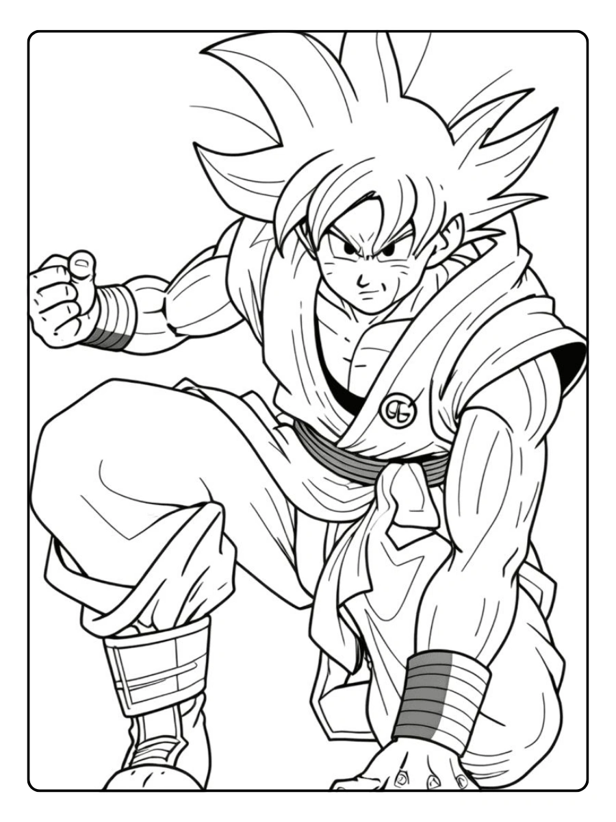 desenho do goku para colorir