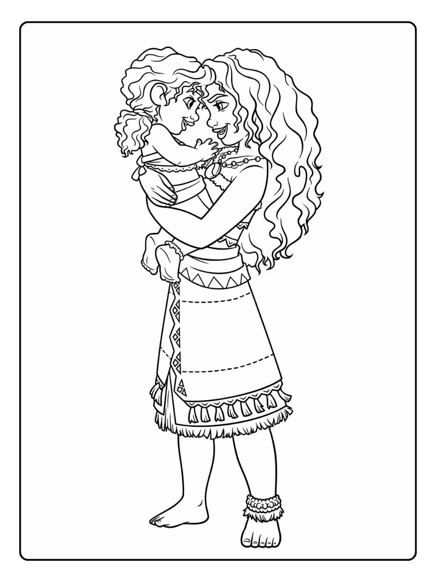 desenho moana para colorir