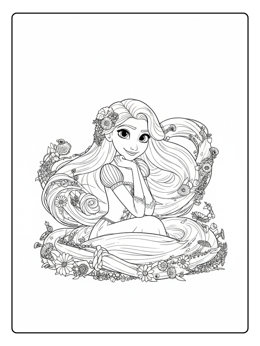 desenho para colorir da rapunzel (3)