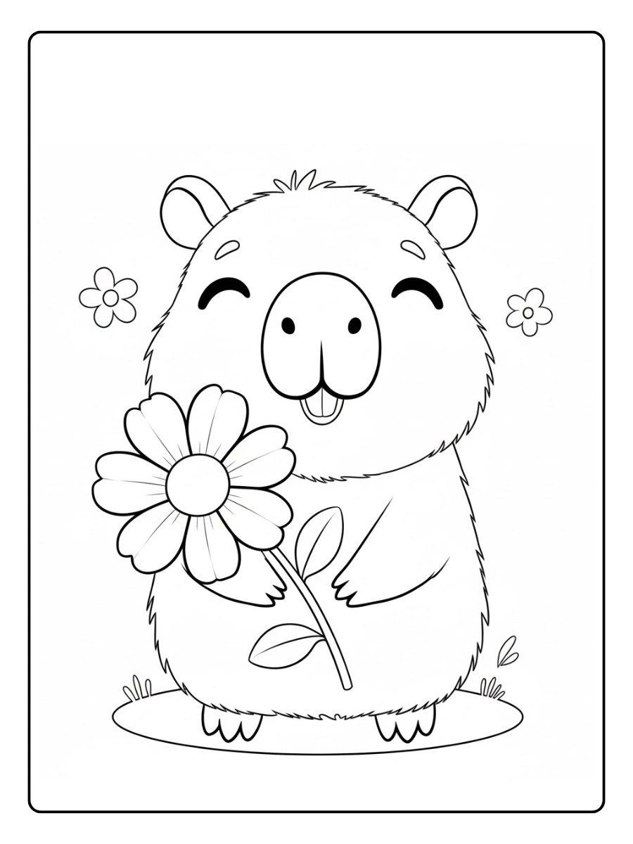 desenhos de capivara para colorir (1)