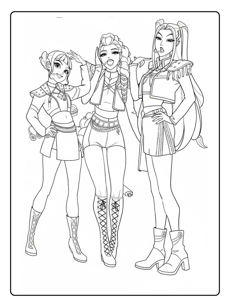 desenhos para colorir de guerreiras do k pop (11)