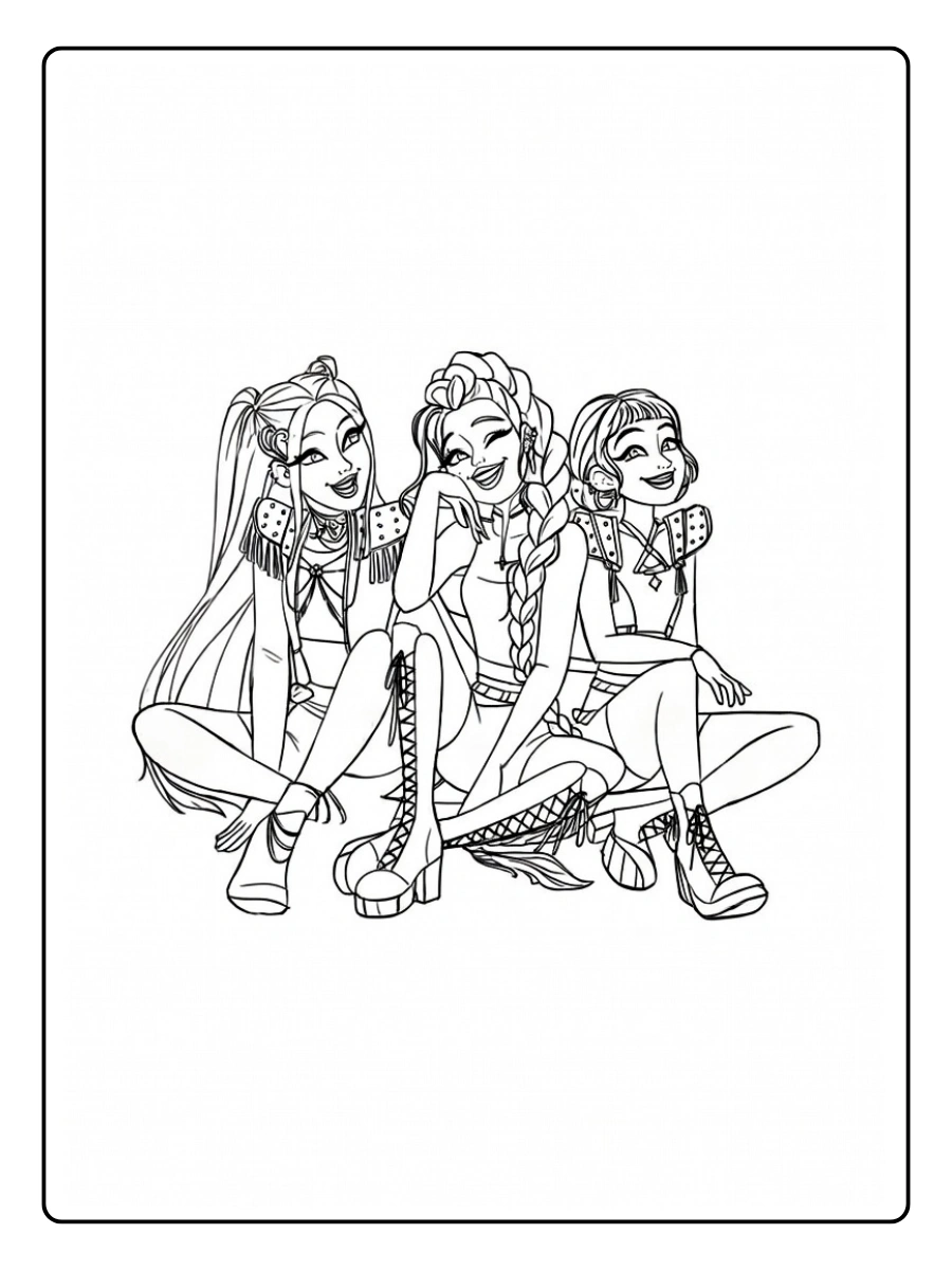 desenhos para colorir de guerreiras do k pop (12)