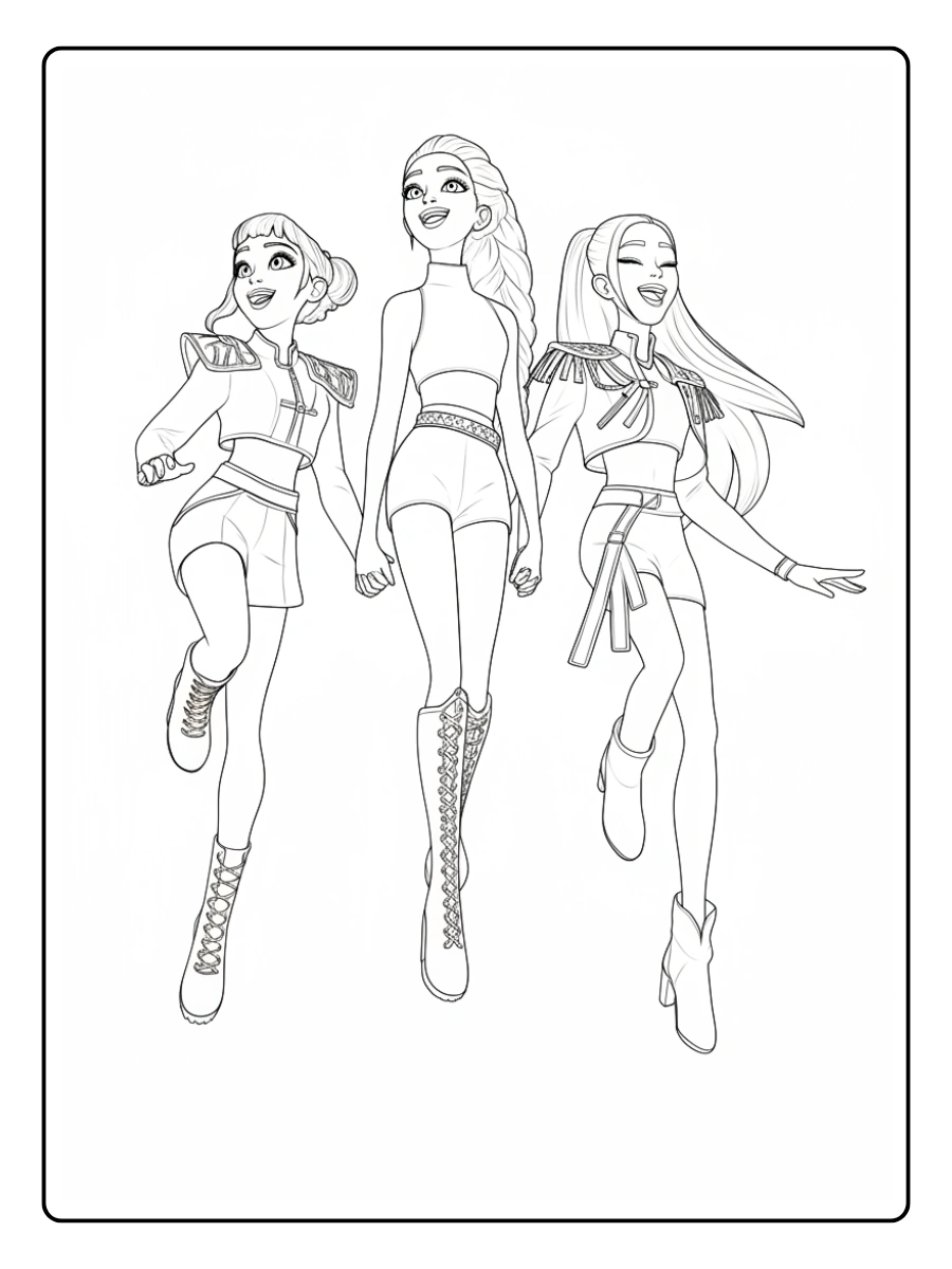 desenhos para colorir de guerreiras do k pop (15)